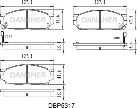 Danaher DBP5317 - Set placute frana,frana disc aaoparts.ro