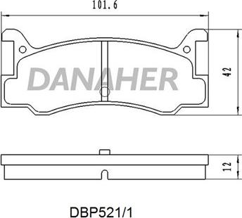 Danaher DBP521/1 - Set placute frana,frana disc aaoparts.ro