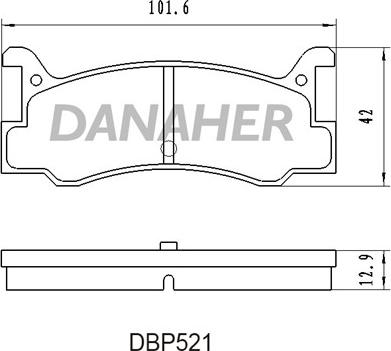 Danaher DBP521 - Set placute frana,frana disc aaoparts.ro