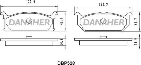 Danaher DBP528 - Set placute frana,frana disc aaoparts.ro