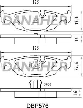 Danaher DBP576 - Set placute frana,frana disc aaoparts.ro