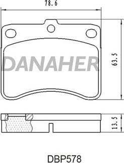 Danaher DBP578 - Set placute frana,frana disc aaoparts.ro