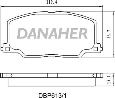 Danaher DBP613/1 - Set placute frana,frana disc aaoparts.ro