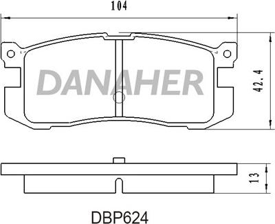 Danaher DBP624 - Set placute frana,frana disc aaoparts.ro