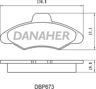 Danaher DBP673 - Set placute frana,frana disc aaoparts.ro