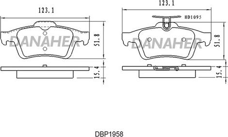 Danaher DBP1958 - Set placute frana,frana disc aaoparts.ro