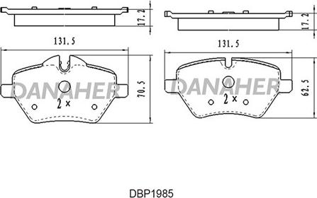 Danaher DBP1985 - Set placute frana,frana disc aaoparts.ro