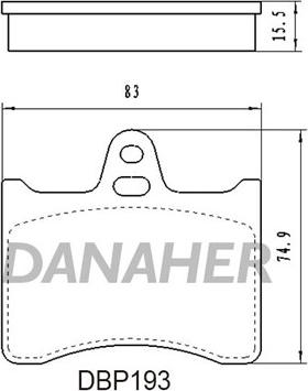 Danaher DBP193 - Set placute frana,frana disc aaoparts.ro