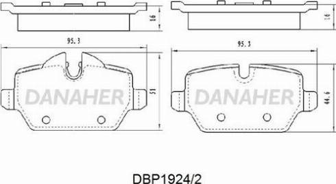 Danaher DBP1924/2 - Set placute frana,frana disc aaoparts.ro