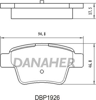 Danaher DBP1926 - Set placute frana,frana disc aaoparts.ro