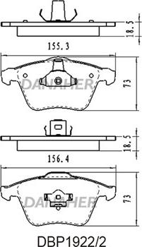 Danaher DBP1922/2 - Set placute frana,frana disc aaoparts.ro