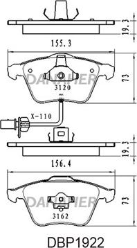 Danaher DBP1922 - Set placute frana,frana disc aaoparts.ro