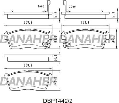 Danaher DBP1442/2 - Set placute frana,frana disc aaoparts.ro