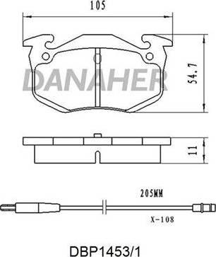 Danaher DBP1453/1 - Set placute frana,frana disc aaoparts.ro