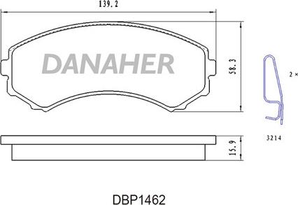 Danaher DBP1462 - Set placute frana,frana disc aaoparts.ro