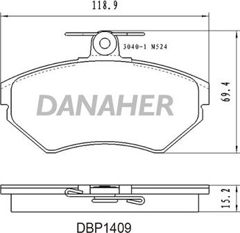 Danaher DBP1409 - Set placute frana,frana disc aaoparts.ro