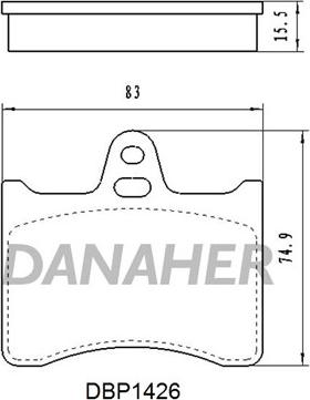 Danaher DBP1426 - Set placute frana,frana disc aaoparts.ro
