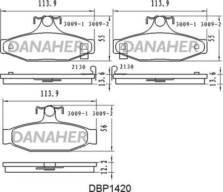 Danaher DBP1420 - Set placute frana,frana disc aaoparts.ro