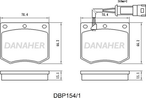 Danaher DBP154/1 - Set placute frana,frana disc aaoparts.ro