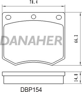 Danaher DBP154 - Set placute frana,frana disc aaoparts.ro