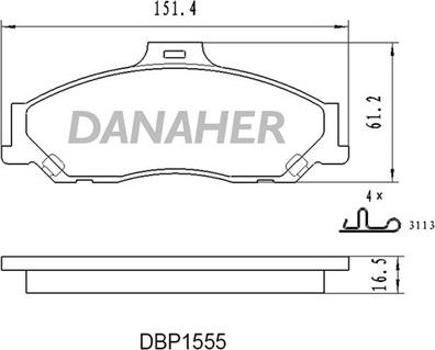 Danaher DBP1555 - Set placute frana,frana disc aaoparts.ro