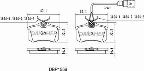 Danaher DBP1556 - Set placute frana,frana disc aaoparts.ro