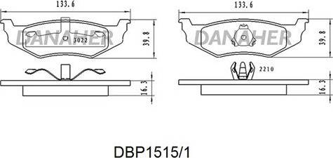 Danaher DBP1515/1 - Set placute frana,frana disc aaoparts.ro