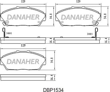 Danaher DBP1534 - Set placute frana,frana disc aaoparts.ro