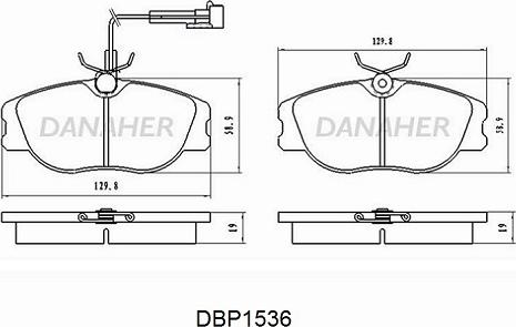 Danaher DBP1536 - Set placute frana,frana disc aaoparts.ro