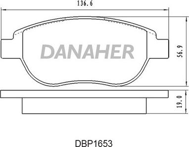 Danaher DBP1653 - Set placute frana,frana disc aaoparts.ro