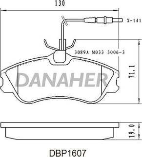 Danaher DBP1607 - Set placute frana,frana disc aaoparts.ro