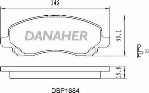 Danaher DBP1684 - Set placute frana,frana disc aaoparts.ro