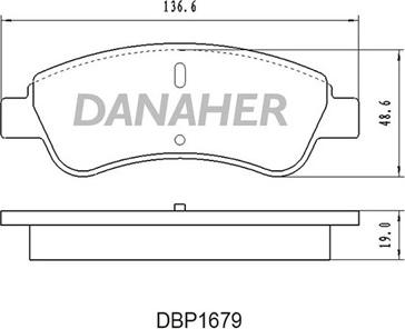 Danaher DBP1679 - Set placute frana,frana disc aaoparts.ro