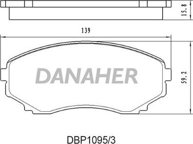 Danaher DBP1095/3 - Set placute frana,frana disc aaoparts.ro