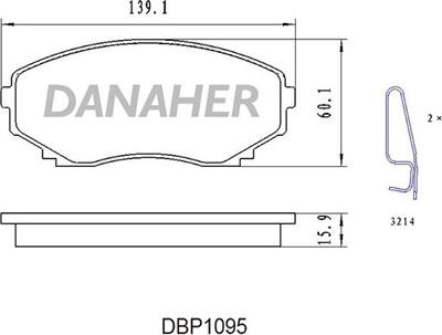 Danaher DBP1095 - Set placute frana,frana disc aaoparts.ro