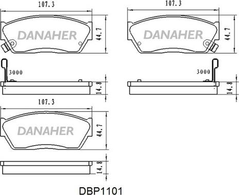 Danaher DBP1101 - Set placute frana,frana disc aaoparts.ro