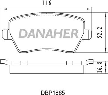 Danaher DBP1865 - Set placute frana,frana disc aaoparts.ro