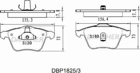 Danaher DBP1825/3 - Set placute frana,frana disc aaoparts.ro