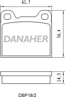 Danaher DBP18/2 - Set placute frana,frana disc aaoparts.ro