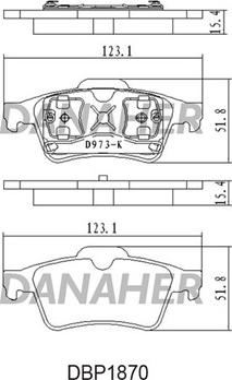 Danaher DBP1870 - Set placute frana,frana disc aaoparts.ro