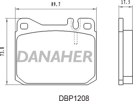 Danaher DBP1208 - Set placute frana,frana disc aaoparts.ro