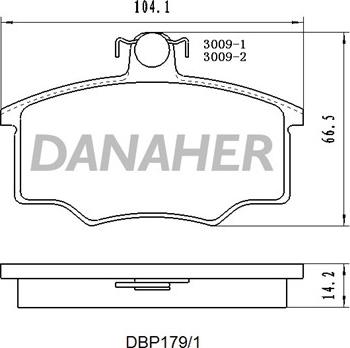 Danaher DBP179/1 - Set placute frana,frana disc aaoparts.ro