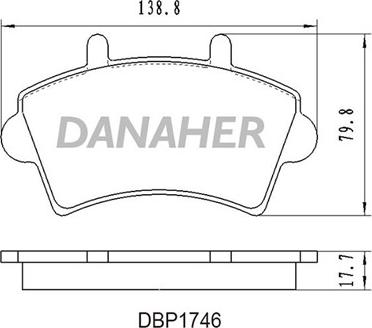 Danaher DBP1746 - Set placute frana,frana disc aaoparts.ro