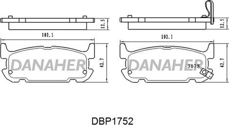 Danaher DBP1752 - Set placute frana,frana disc aaoparts.ro
