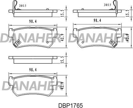 Danaher DBP1765 - Set placute frana,frana disc aaoparts.ro