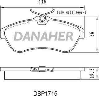 Danaher DBP1715 - Set placute frana,frana disc aaoparts.ro