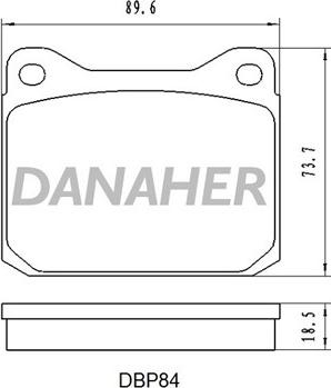 Danaher DBP84 - Set placute frana,frana disc aaoparts.ro