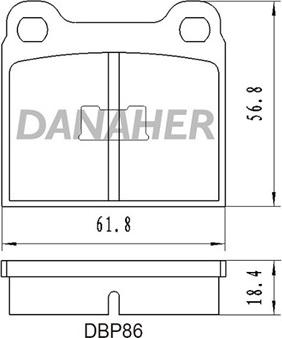 Danaher DBP86 - Set placute frana,frana disc aaoparts.ro