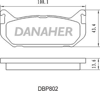 Danaher DBP802 - Set placute frana,frana disc aaoparts.ro