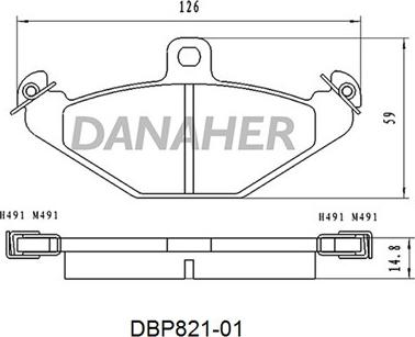 Danaher DBP821-01 - Set placute frana,frana disc aaoparts.ro